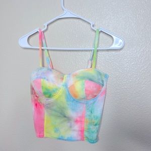 Tie Dye Cropped Corset